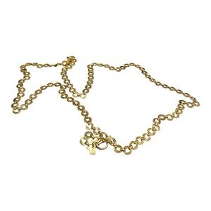 Anne Klein Gold Tone Chunky Link Toggle Necklace Vintage Lion J43